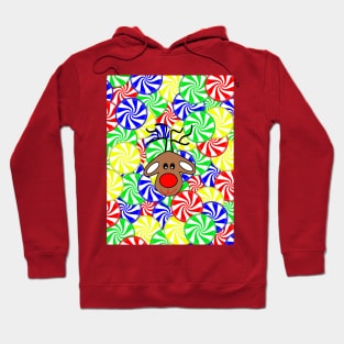 CHRISTMAS Candy Reindeer Xmas Hoodie